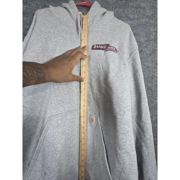 Carhartt Hoodie Mens 2XL Gray Loose Fit Pullover Arnold Silver Stains Workwear - Picture 6 of 9